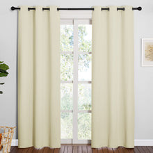 NICETOWN Blackout Curtains 84 Inches Long, Room Darkening Thermal Insulated Soli Grommet Curtains 2 Panels for Bedroom Living Room Windows (42 x 84 Inch, Beige, 2 Panels)