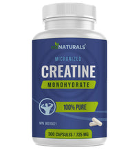 miNATURALS Creatine Capsules | Pure Micronized Creatine Monohydrate, Help Increase Lean Muscle Mass, For Bodybuilding 300 ct