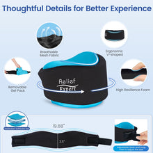 Relief Expert Soft Neck Brace with Neck Ice Pack Wrap, Breathable Cervical Collar with Reusable Hot and Cold Therapy Gel Pack, Adjustable Neck Support Brace for Women and Men, Posture Correct (Blue)