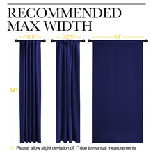 NICETOWN Living Room Blackout Curtains - Light Blocking Back Tab & Rod Pocket Draperies for Boy's Room (W52 x L84, Royal Blue, 2 Panels)