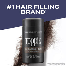 TOPPIK Hair Building Fibers for Instantly Fuller Hair, Dark Brown, 27.5 g, Fill In Fine or Thinning Hair, Instantly Thicker Looking Hair, Multiple Shades for Men & Women