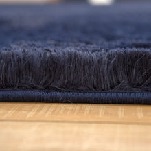 Poboton Super Soft Shaggy Area Rugs Fluffy Carpets, Indoor Area Rugs for Living Room Bedroom Kids, College Students Home Decor, Rectangular Fuzzy Rug, 4x6 Feet, Solid-Dark Blue