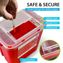 Sharps Container 2 Gallon, Sharps Containers for Home Use, Needle Disposal Containers, Sharps Bin, Professional Grade Biohazard Containers, Sharps Box for Needles - 3 Pack