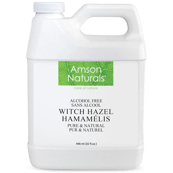 Witch Hazel Distillate (Alcohol free) 946 ml / 32 oz by Amson Naturals – for Face Body Hair.