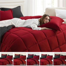 Homelike Moment King Size Comforter Set Black, Lightweight Reversible Red Comforter Sets King Size Bed, Soft Down Alternative King Bedding Sets All Season 3 Pcs Bed Set with 2 Shams Black/Red