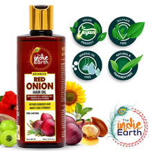 The Indie Earth Advanced Red Onion Oil 300ml, Repairs Damaged Hair - Makes hair Thicker & Stronger