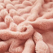 Faux Fur Throw Blanket Fleece Bubble Blanket Casa Carina-Super Soft Fluffy Fuzzy Blanket Plush Blanket-Cozy and Thick for Couch Chair Bed 160x200cm(63x79in) Pink