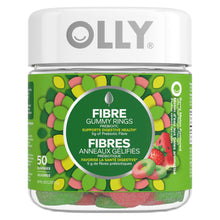 OLLY Fiber Gummy Rings, 5g Prebiotic Fibre, FOS (Fructo-oligosaccharides), Digestive Support, Berry Melon 50ct