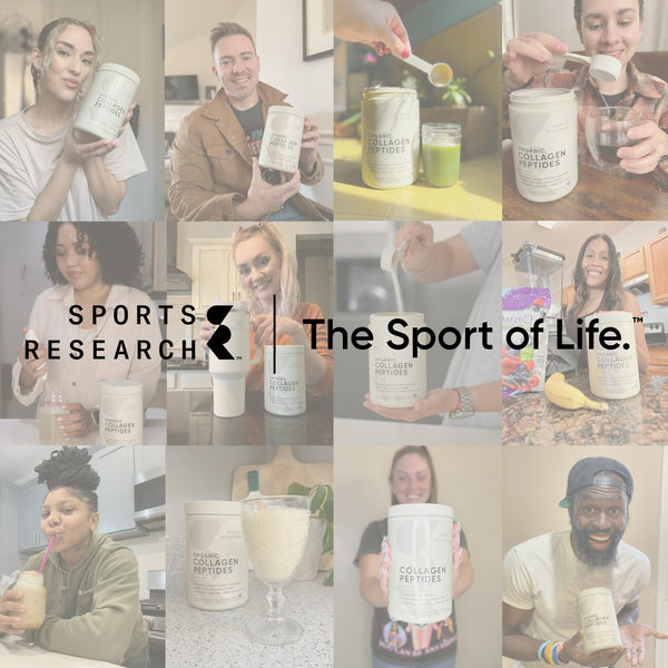 Sports Research Collagen Peptides - Hydrolyzed Type 1 & 3 Collagen Powder Protein Supplement for Healthy Skin, Nails, Bones & Joints - Easy Mixing Vital Nutrients & Proteins, Collagen for Women & Men