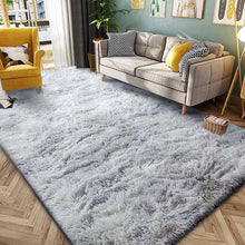 Rugs Living Room Fluffy Area Rug for Bedroom Shaggy Carpet Anti Slip Rugs Soft Modern Plush Carpets Suitable for Home Decor (Grey White, 5.2 * 6.5ft(160 * 200cm))