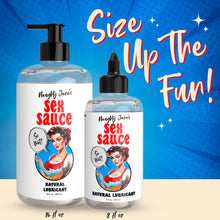 NAUGHTY JANE'S SEX SAUCE Natural Lubricant for Beginners, Men, Women, & Couples. Multi-Use Lubricant and Toy Compatible. Easy to Clean, Body-Safe and Unscented. 1 Piece, Clear - 16oz.