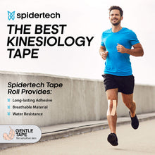 SpiderTech Gentle - Therapeutic Kinesiology Tape Roll for Hyper Sensitive and Radiated Skin | Physical Therapy Muscle Strains | High-Grade Water-Resistant Material | Shoulder, Wrist, Knee, Ankle