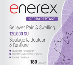 Enerex Serrapeptase 120,000SU 180 DRcaps - High Potency Enzyme Supplement - Serrapeptase 120000 SPU for Natural Support - Serrapeptase Supplement for General Wellness