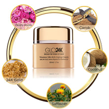 GLO24K Timeless Anti-Aging Cream with 24k Gold, Potent Peptides, and Vitamins A,C,E. For a Flawless Skin!