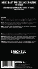 Brickell Men's Daily Face Cleanse Routine for Oily Skin, Alcohol Free Toner, Gel Facial Wash and Moisturizer, Natural and Organic, Unscented