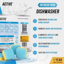 Washing Machine Dishwasher & Disposal Cleaning Tablets - Appliance Refresh Bundle Includes 12 Month Supply Dishwasher Cleaner Deodorizer, Washer Descaler, Disposer Freshener Deep Cleaning - 72 Tablets