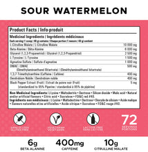 Red X Lab Swole, Pre-Workout Powder, Pumps & Strength, Extreme Intensity, Hyper Concentrate, Citrulline Malate 2:1, Beta Alanine, For Men & Women, 72 Servings (Sour Watermelon,1.44kg)