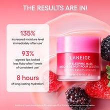 LANEIGE Divine Lip Duo: Lip Sleeping Mask Peppermint Intense Hydration with Vitamin C, Lip Glowy Balm Candy Cane