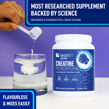 LEANFIT SPORT CREATINE MONOHYDRATE Powder, Unflavoured - Creatine Supplement for Increased Muscle Mass, Enhanced Energy & Improved Performance - Informed Choice Certified, Micronized & Pharmaceutical Grade Creatine, Gluten-Free, Vegan - 5g Creatine Per Se