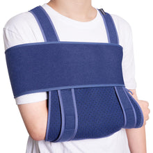 Velpeau Arm Sling for Sleep, Shoulder Immobilizer for Women & Men - Very Soft Sling for Rotator Cuff Tear, Fractured, Dislocation, Broken, Postoperative, Fits Left & Right (Blue, XL: Bust ﹥51.3″)