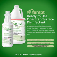 PREempt Ready-To-Use One Step Disinfectant Cleaner - All Purpose Disinfectant for Salons, Spas, Clinics, Studios (3.78 Liter)