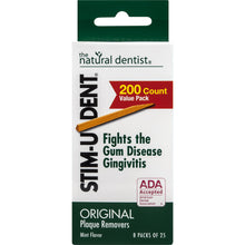 Stim-U-Dent Original Wooden Plaque Removers from The Natural Dentist, Mint-Flavored, 200 Count Box (Pack of 6), Wooden Flossers Fight Gum Disease and Gingivitis, Promotes Healthy Gums