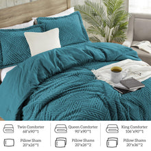 Homelike Moment Fleece King Comforter Set Blue, 3 Pieces Thick Soft Comforter with 2 Matching Pillow Shams, 3D Pattern Plush Fuzzy Bedding Comforter for King Size Bed, (106x90in, Teal Blue)