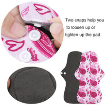 PHOGARY Reusable Menstrual Pads (7 Pack), Bamboo Cloth Pads for Heavy Flow with Wet Bag, Washable Overnight Cloth Panty Liners, Large Sanitary Pads with Wings for Women