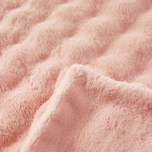 Faux Fur Throw Blanket Fleece Bubble Blanket Casa Carina-Super Soft Fluffy Fuzzy Blanket Plush Blanket-Cozy and Thick for Couch Chair Bed 160x200cm(63x79in) Pink