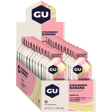 GU ENERGY Original Sports Nutrition Energy Gel, Strawberry Banana, 24-Count