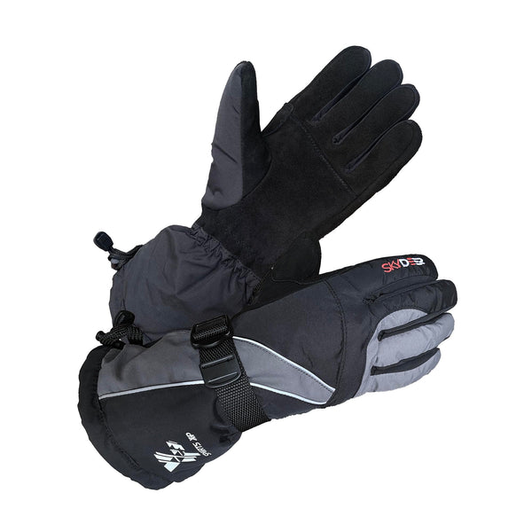 SKYDEER Skiing Gloves for Men and Women, Waterproof Deerskin Suede Winter Gloves for Cold Weather Work (SD8751T/L)