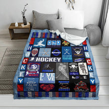 Hockey Blanket Hockey Gifts for Boys Kids Soft Cozy Hockey Bedding Fleece Throw Blanket Hockey Gifts for Men Women Christmas Hockey Gifts for Coach 50'' x 60'' (Hockey Blanket 06)