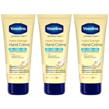 Vaseline Intensive Care Hand Cream moisturizer for dry skin Hydra Strength made with hyaluronic acid, vitamin C and shea butter 100 ml Pack of 3