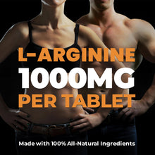 New 1000mg HIGH STRENGTH L Arginine Tablets - Pure Arginine Powder, Powerful Nitric Oxide Supplement, Boost Protein and Creatine Synthesis, Stamina and Athletic Dominance, Designed for Men requiring Peak Performance and Endurance, Non-GMO, Gluten-Free - 1