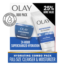 Olay Regenerist Hyaluronic + Peptide 24 Duo Pack, Face Wash 150 mL, Gel Face Moisturizer 50 mL