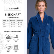 Luxury Turkish Hooded Non-pilling Bathrobe for Women with Slippers - Soft Terry Cloth Robe for Ultimate Comfort - Crescentt (Navy Shawl - M/L)