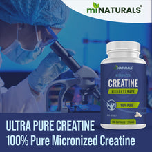 miNATURALS Creatine Capsules | Pure Micronized Creatine Monohydrate, Help Increase Lean Muscle Mass, For Bodybuilding 300 ct