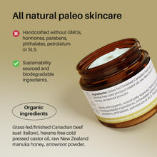 Organic Tallow Manuka Honey Balm: Natural, Unscented Balm for the Face and Body, Made with Organic, Grass-Fed/Finished Canadian Beef Tallow and Raw, Organic New Zealand Manuka Honey, for Sensitive Skin, by Lipidology, 60 ml (2 oz) Buy From Quality Organic