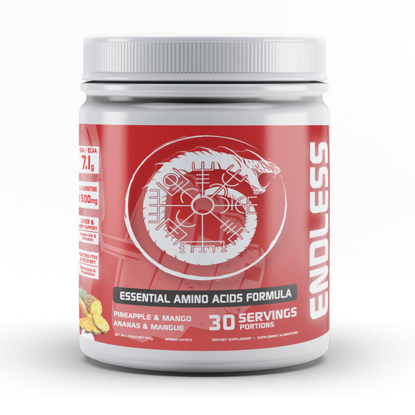 Predator Labs - Endless EAA 7.1g - boisson de récupération musculaire aux électrolytes avec des acides aminés, Enzymes digestives, Purificateur pour le foie, antioxydants, L-Carnitine, L-Glutamine , Complexe pour la santé des articulations, Renforcie le s