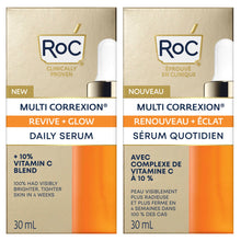 RoC Multi Correxion® Revive + Glow 10% Active Vitamin C Serum for Face, Daily Anti-Aging Wrinkle and Skin Tone Skin Care Treatment, Brightening Serum for Dark Spots, 30ML, Clear