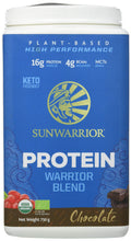 Sunwarrior Warrior Blend Raw Vegan Protein, Chocolate 1.65 lbs