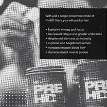 HD MUSCLE PreHD Black Pre Workout Powder | High Stimulant Pre-Workout | Explosive Energy & Focus, Increased Endurance & Nitric Oxide Muscle Pumps | 30 Servings (Lychee)