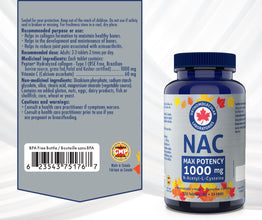 Orthomolecular Laboratories - NAC Supplement N-Acetyl-L-Cysteine 1000mg, 125 Tablets Max Potency - Liver Health, Lung Health and Respiratory Supplements - N-Acetyl Cysteine NAC Glutathione Supplement