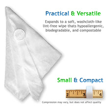 WYSI 500 Expandable Wipes, 22x22cm, Hypoallergenic, Super Soft, Biodegradable, Just Add Water - Box of 500 with 2 Travel Tubes