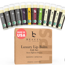 Organic Lip Balm Gift Set (12 count) - USA Made with Natural Ingredients, Hydrating Lip Chap Stick Moisturizer for Dry, Cracked, Chapped Lips, Self Care Gift Ideas for Women, Men, Mom & Teens