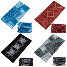 Outdoor Multifunctional Sports Headbands Magic Bandanas Seamless Scarf Headscarves(12pcs-Black Rains)