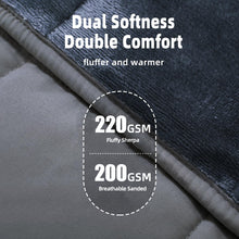 Weighted Blanket 10 Pounds Flannel, MOTRIP Soft Bed Blanket with Sanded Reversible, 48''x72'' 10lbs Dark Grey