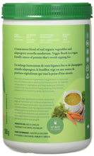 Organika Canadian-Made Veggie Broth Powder - Protein-Rich Blend Of Organic Vegetables With Tremella Mushroom, B Vitamins And Nutritional Yeast | Vegan Source Of Protein, Vitamins and Minerals - 300g