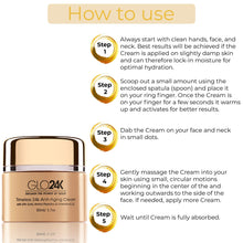 GLO24K Timeless Anti-Aging Cream with 24k Gold, Potent Peptides, and Vitamins A,C,E. For a Flawless Skin!