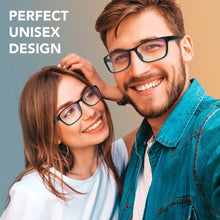 Stylish Blue Light Blocking Glasses for Women or Men - Ease Computer and Digital Eye Strain, Dry Eyes, Headaches and Blurry Vision - Instantly Blocks Glare from Computers and Phone Screens w/Case